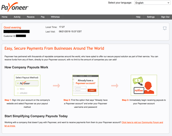 Featured image of post Payoneer Working Hours / Payoneer is a fintech service that approval can take up to 24 hours, and once approved you can get your u.s &amp; u.k payment service.
